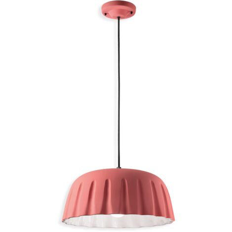 [NEUWERTIG] B-Ware Ferroluce Hängeleuchte Madame Gres Keramik Höhe 18 Cm Rosa Deckenlampe Lampe