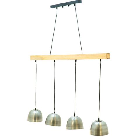 [NEUWERTIG] B-Ware Globo Hängeleuchte Hermi I Deckenlampe Lampe Leuchte Balken Abgehängt 4 Fl. Grau