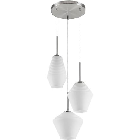 [NEUWERTIG] B-Ware Lindby Ekkis Pendellampe Hängeleuchte Hängelampe Leuchte Led 3 Fl. Rund Opalw46