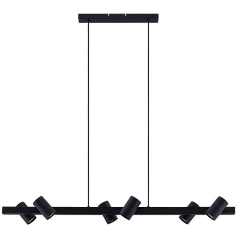 [NEUWERTIG] B-Ware Lindby Hängeleuchte Pendelleuchte Savoli Leuchte Schwarz Stahl Metall 6 Flammig