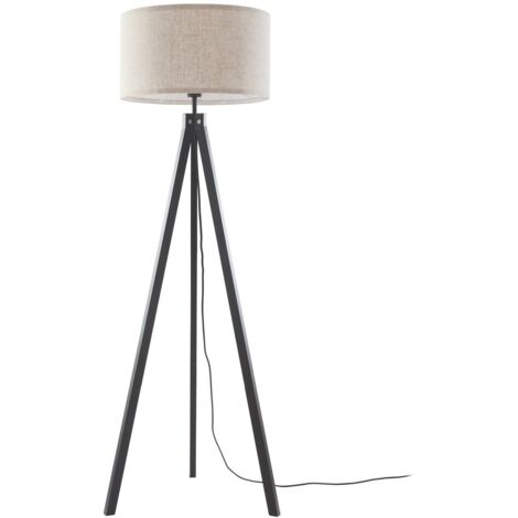 [NEUWERTIG] B-Ware Lindby Herry Stehleuchte Stehlampe Standleuchte Lampe Stoffschirm Schwarz Weiß
