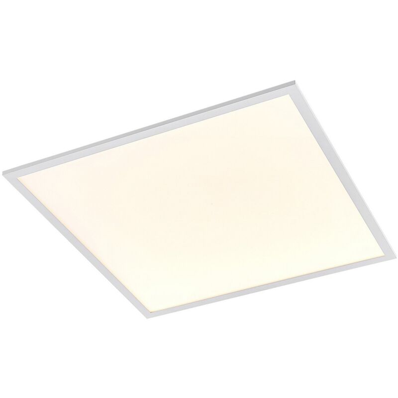 [NEUWERTIG] B-Ware Lindby Led Panel Deckenleuchte Raumbeleuchtung Quais Aluminiumrahmen Weiß Quadra