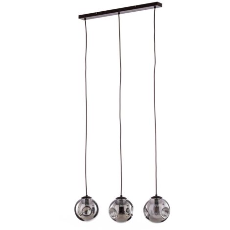 [NEUWERTIG] B-Ware Lindby Valentina 3 Pendelleuchte Smoked Grey Brown Pendellampe Licht Leuchte