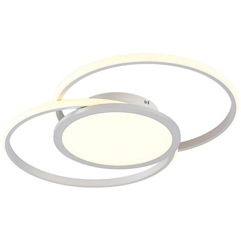 [NEUWERTIG] B-Ware Lucande Deckenlampe Deckenleuchte Led Lampe Silber Aluminium Wohnbereich Dimm165
