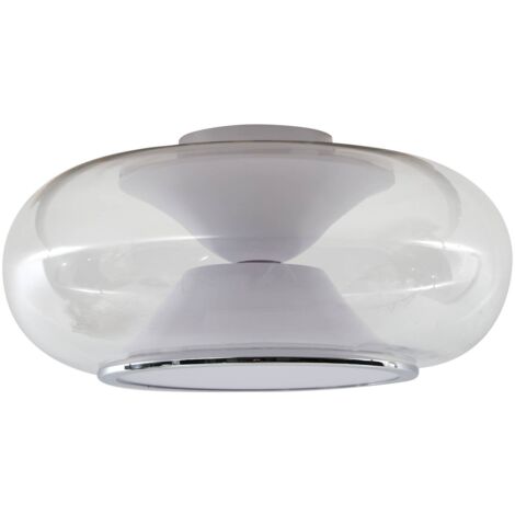 [NEUWERTIG] B-Ware Lucande Led Deckenleuchte Orasa Glas Weiß/Klar ø 43 Cm Deckenlampe Lampe Leuchte