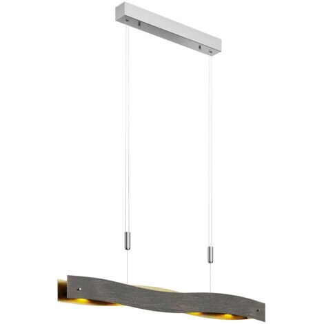 [NEUWERTIG] B-Ware Lucande Led Hängeleuchte Ebu Hängeleuchte Lampe Leuchte Dimmbar Schwarz Gold562
