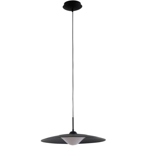 [NEUWERTIG] B-Ware Lucande Led Hängeleuchte Foco Sandschwarz Metall ø 50 Cm Deckenlampe Lampe Spot