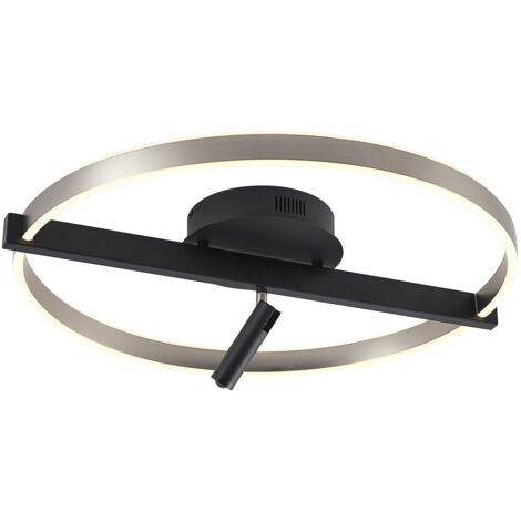 [NEUWERTIG] B-Ware Lucande Matwei Led Deckenlampe Deckenlampe Deckenlicht Lampe Ringförmig Nickel