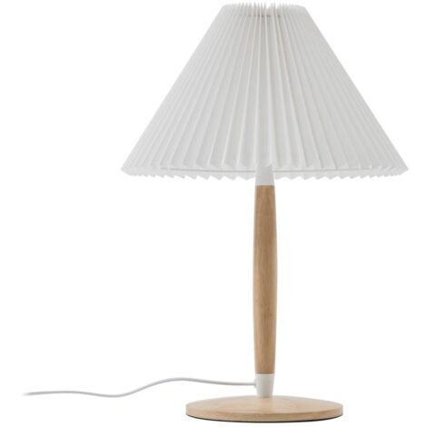 [NEUWERTIG] B-Ware Lucande Tischleuchte Leuchte Tischlampe Lampe Ellorin Weiß Holz ø 37 Cm E27