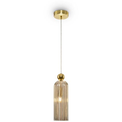 [NEUWERTIG] B-Ware Maytoni Antic Hängeleuchte Hängeleuchte Lampe Leuchte E14 Glasschirm Cognac