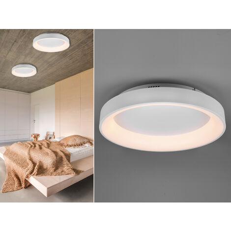 [NEUWERTIG] B-Ware Trio Lighting Led Deckenlampe Girona Deko Deckenlampe Mit Fernbedienung, Weiß