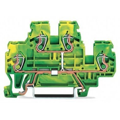 [NEUWERTIG] B-Ware Wago 870 507 Doppelstock Schutzleiterklemme 5 Mm Zugfeder Pe Grün Leiterklemme
