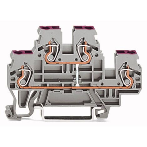 [NEUWERTIG] B-Ware Wago 870 509 Doppelstock Durchgangsklemme 5 Mm Zugfeder Belegung: N Grau Klemme