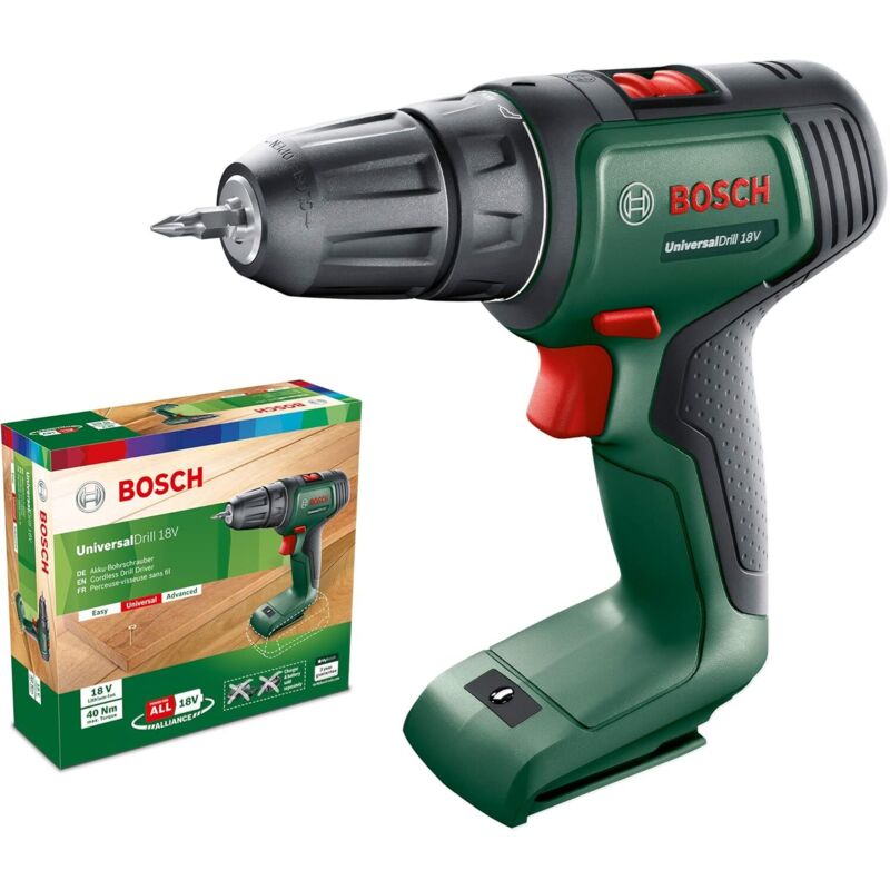 Image of [NEUWERTIG] Bosch Akkuschrauber UniversalDrill 18V (ohne Akku, 18 Volt System, BohrØ in Holz 30 mm)