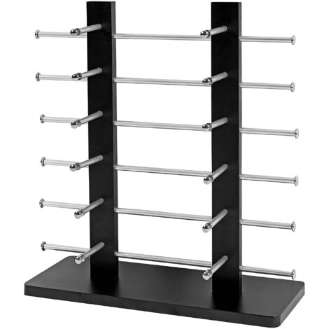 HHG [NEUWERTIG] Brillenständer Var, Brillenhalter Brillendisplay für 12 Brillen, 42x39cm schwarz