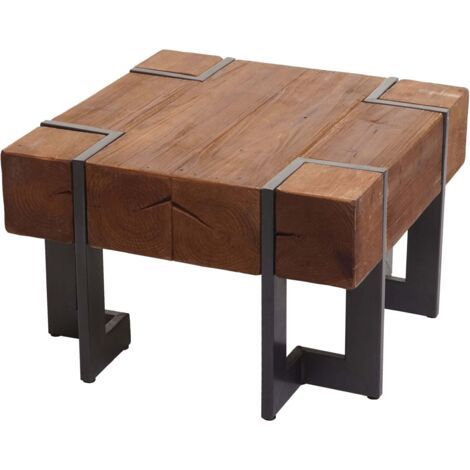 [NEUWERTIG] Couchtisch HHG-887, Wohnzimmertisch, Tanne Holz rustikal massiv MVG-zertifiziert braun 60x60cm