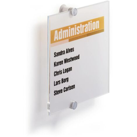 [NEUWERTIG] Durable Türschild Namensschild Türschoner 482419 B210 Mm X H210 Mm Transparent B-Ware