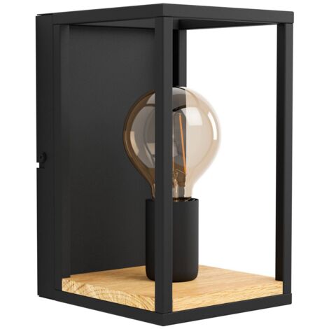 [NEUWERTIG] Eglo Wandleuchte Libertad Breite 14 Cm Schwarz Holz Stahl Wandlampe Lampe Spot B-Ware