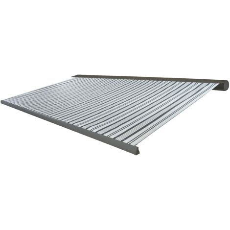[NEUWERTIG] Elektrische Kassettenmarkise HHG-432, Markise Vollkassette 4x3m Polyester Grau/Weiß, Rahmen grau