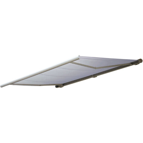 [NEUWERTIG] Elektrische Kassettenmarkise HHG-606, Markise Vollkassette 5x3m Acryl Creme