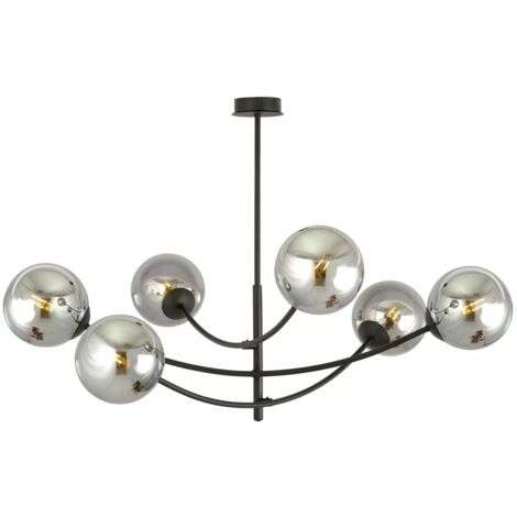 [NEUWERTIG] Emibig Lighting Deckenlampe Hunter Deckenleuchte Lampe Schwarz/Grafit 6 Flammig B-Ware