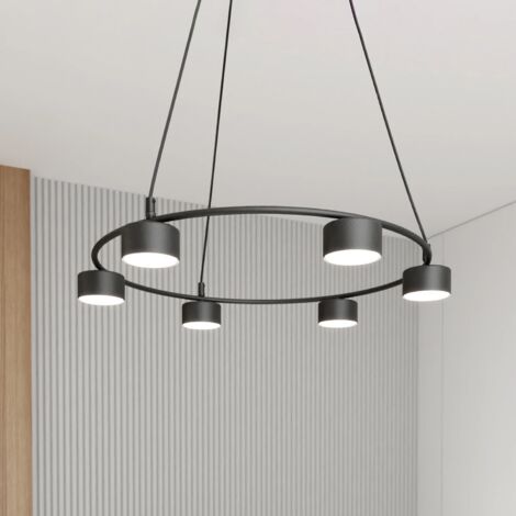 [NEUWERTIG] Emibig Lighting Hängeleuchte Starlit Lampe 6 Flg. ø64cm Schwarz Metall Gx53 B-Ware