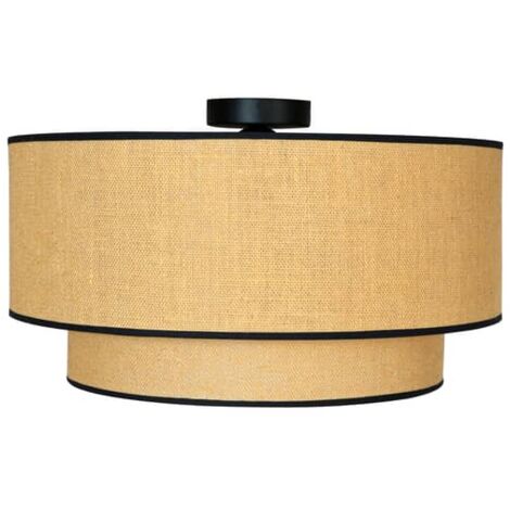 [NEUWERTIG] Euluna Deckenlampe Boho Jute & Black ø60cm Deckenlampe Deko Deckenlicht Leuchte  B-Ware