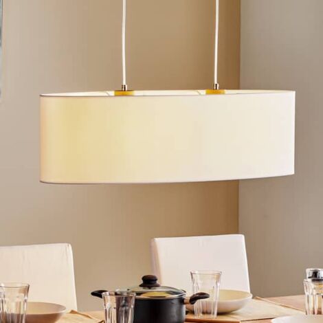 [NEUWERTIG] Euluna Hängeleuchte Cassy Mit Einem Weißen Textilschirm Hängeleuchte Lampe Li655 B-Ware