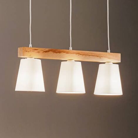 [NEUWERTIG] Euluna Pendelleuchte Pendellampe Lampe Aldonn Mit Textilschirm Dreiflammig 60 W B-Ware