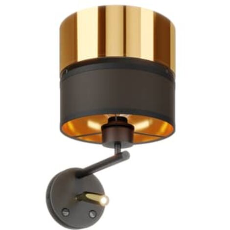 [NEUWERTIG] Euluna Wandleuchte Hilton Schwarz Gold Led Leselicht Wandleuchte Wandlicht 485 B-Ware