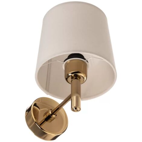 [NEUWERTIG] Euluna Wandleuchte Polo Wandlampe Leuchte Lampe Plus Textilschirm Messing Creme B-Ware