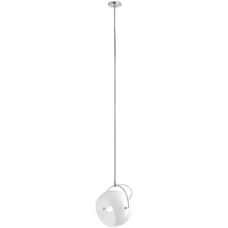[NEUWERTIG] Fabbian Beluga White Glas Hängeleuchte Pendelleuchte Deckenlampe Leuchte ø 20 Cm B-Ware
