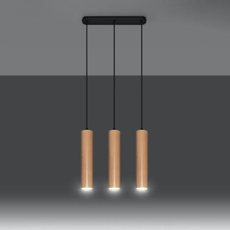 [NEUWERTIG] Famlights Pendelleuchte Leto In Natur Hell Gu10 3 Flammig Wandlampe Lampe Spot B-Ware