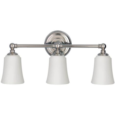 [NEUWERTIG] Feiss Badezimmer Wandleuchte Badlampe Huguenot Lake Chrom Weiß 3 Flammig G9 Led B-Ware