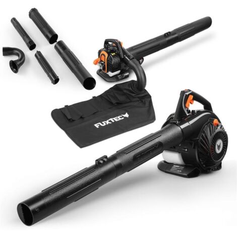 [NEUWERTIG] FUXTEC Profi Benzin Laubsauger FX-LBS126P – Laubbläser & Häcksler mit Blasrohr – Saugrohr & 60L Fangsack – Anti-Vibrations-Funktion – Blasgeschwindigkeit 62,7 m/s