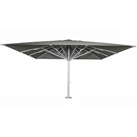 [NEUWERTIG] Gastronomie-Luxus-Sonnenschirm HHG-737b, XXL-Schirm Marktschirm, 5x5m (Ø7,2m) Polyester/Alu 87kg anthrazit