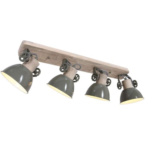 [NEUWERTIG] Gearwood Deckenspot Strahler Deckenleuchte 4 Flammig Holz Beleuchtung B-Ware
