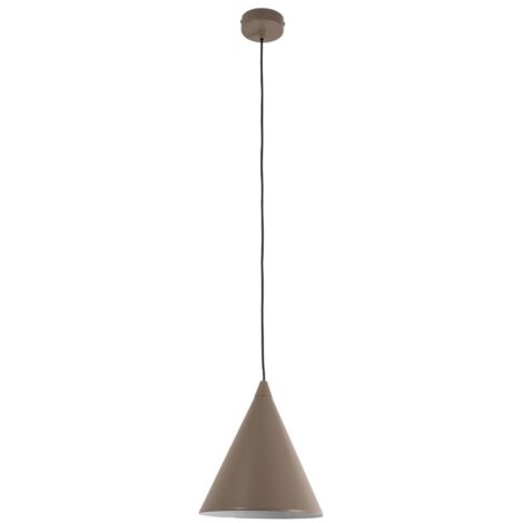 [NEUWERTIG] Hängeleuchte Pendelleuchte Lampe Beige Metall Kegel E27 24cm Form B-Ware