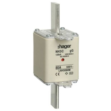 [NEUWERTIG] Hager Lnh3080 M Nh Sicherung Sicherungseinsatz 80 A 3 St. Verteilersicherung B-Ware