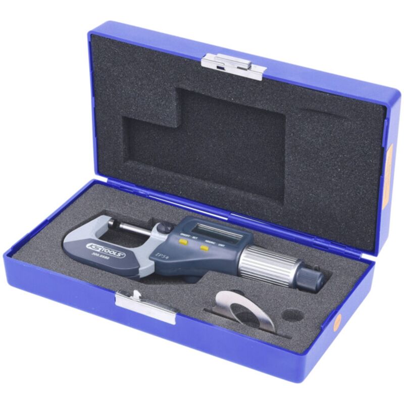 Image of Neuwertig] Ks Tools Bügelmessschraube Mikrometer Digital 0 25 Mm Ip54 Lcd Din 863 B-Ware