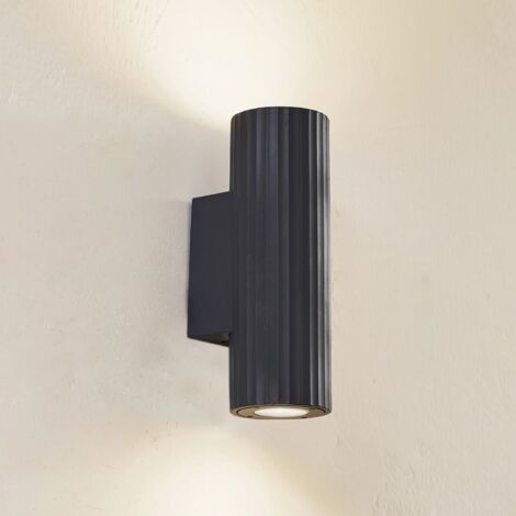 [NEUWERTIG] Lindby Außenwandleuchte Christa Grau Beton 25 Cm Riffel Wandlampe Lampe Leuchte B-Ware