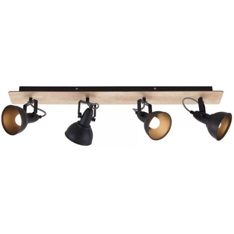 [NEUWERTIG] Lindby Aylis Deckenlampe Deckenleuchte Lampe Licht 4 Flg. 82cm Schwarz Holz 817 B-Ware