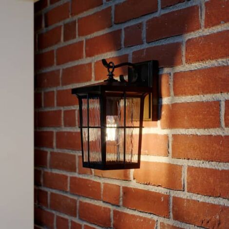 [NEUWERTIG] Lindby Charmaine Außen Wandleuchte Laterne, Goldbraun Lampe Leuchte Wandleuchte E B-Ware