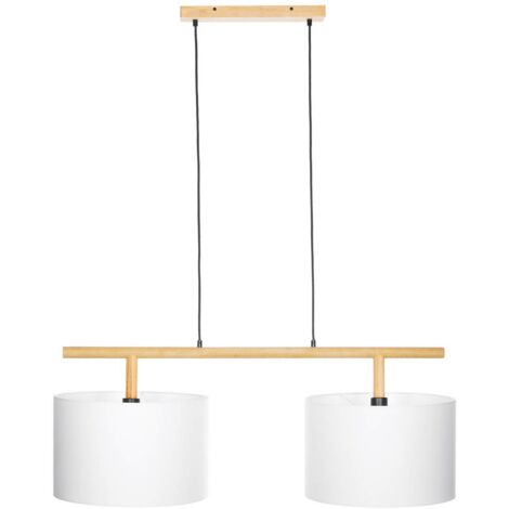 [NEUWERTIG] Lindby Chava Hängeleuchte Deckenlampe Lampe Leuchte Zweiflammig E27 Weiß Holz895 B-Ware