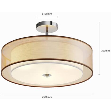 [NEUWERTIG] Lindby Led Deckenlampe Pikka Mit Braunem Schirm Lampe Leuchte Deckenlampe I596 B-Ware