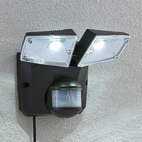 [NEUWERTIG] Lindby LED-Solarstrahler Solarlampe Solarleuchte Flutlicht 2-flammig dunkelgrau