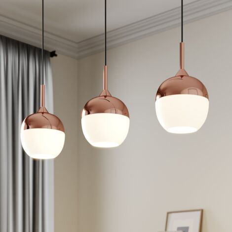 [NEUWERTIG] Lindby Rangina Pendelleuchte Hängeleuchte Deckenlampe Leuchte Kupfer 3 Flammig B-Ware