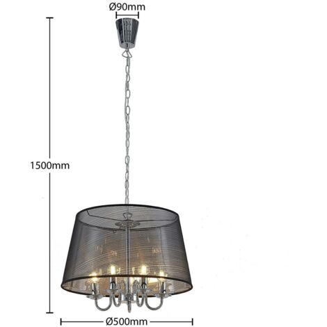 [NEUWERTIG] Lindby Talisha Organza Pendellampe Schwarz Pendelleuchte Hängelampe Lampe