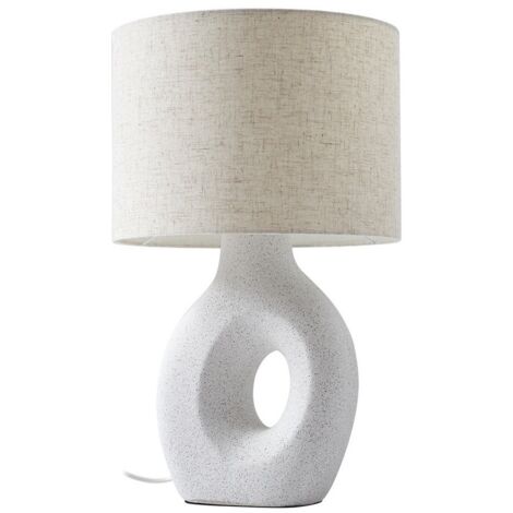 [NEUWERTIG] Lindby Tischleuchte Lampe Thalassia Weiß Keramik Rund 30 Cm B-Ware