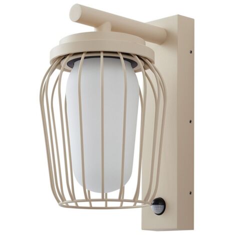 [NEUWERTIG] Lucande Außenwandleuchte Wandlampe Sensorleuchte Beige Bewegungsmelder Ip44 30cm B-Ware